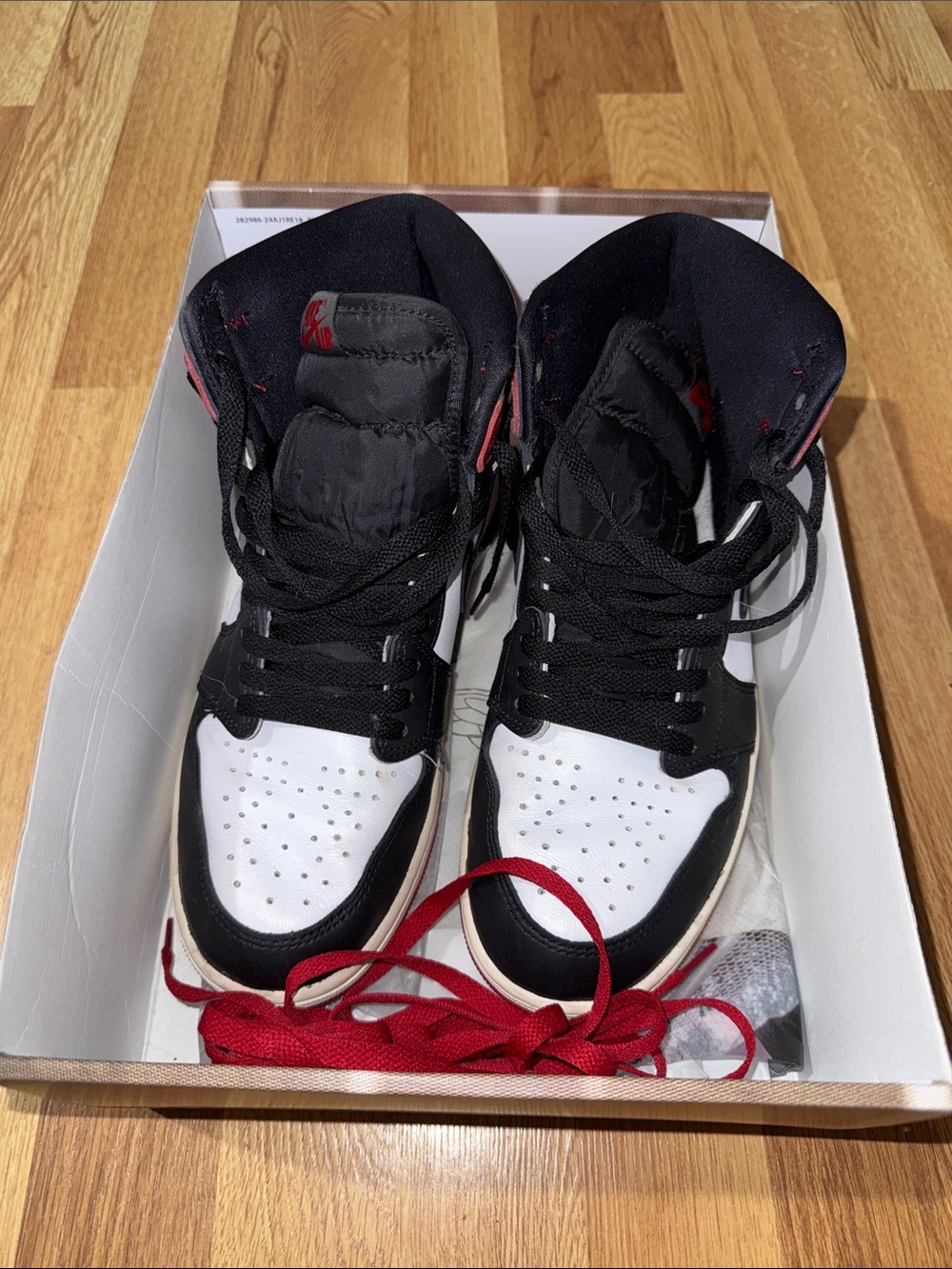 Jordan Men's High-Top Sneakers - Black White Red